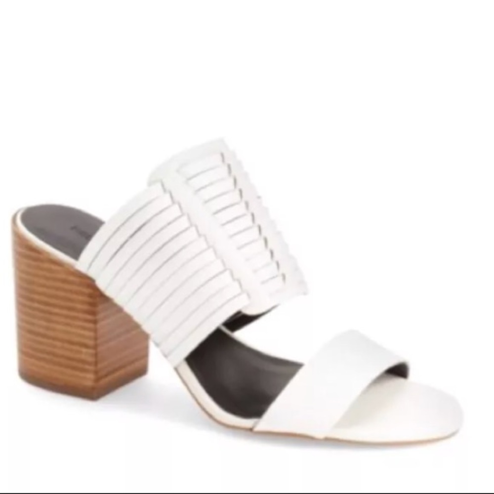 Rebecca Minkoff Open Toe Woven Strap Camila Mule.